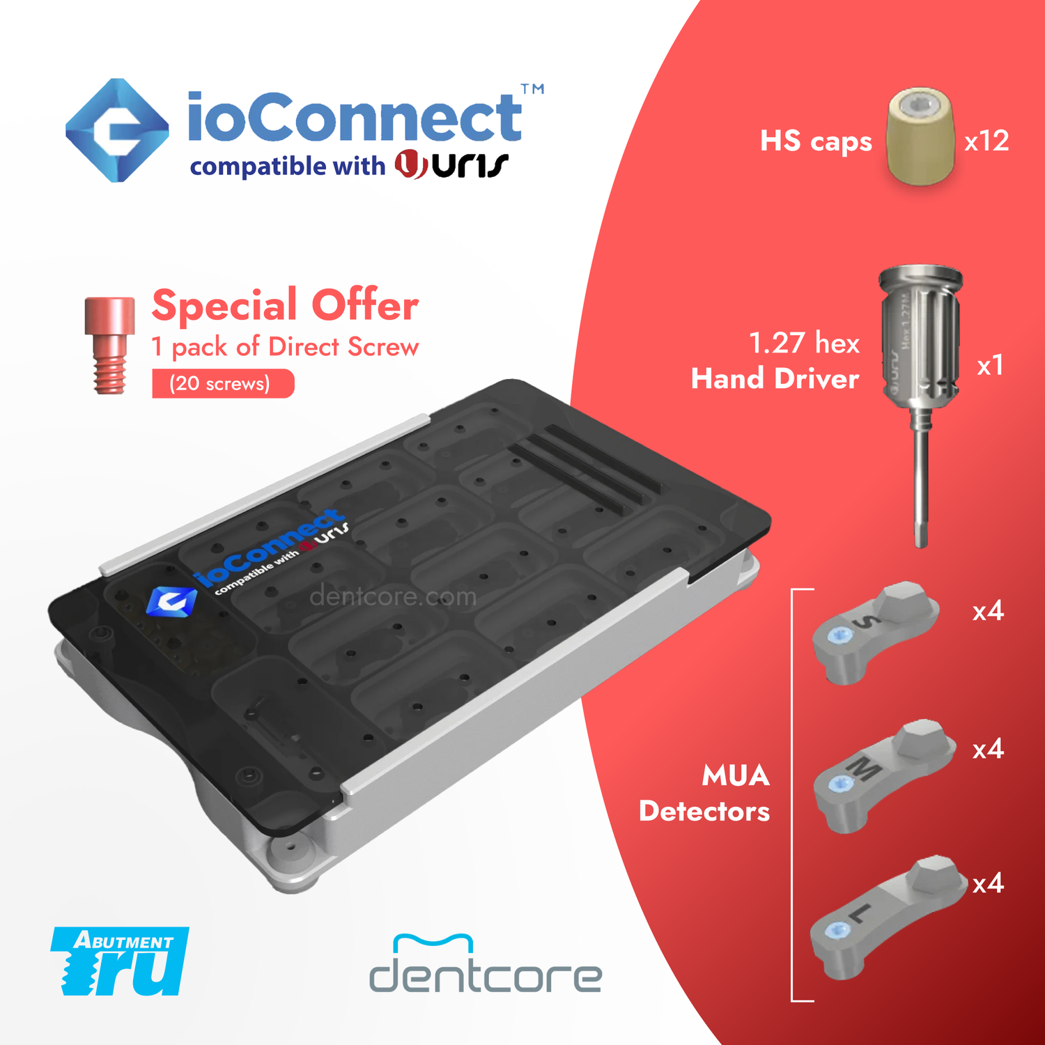 TruAbutment ioConnect URIS MUA Compatible Scanbody - Dentcore