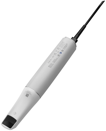 Medit iE intraoral scanner - rear view and cable connection