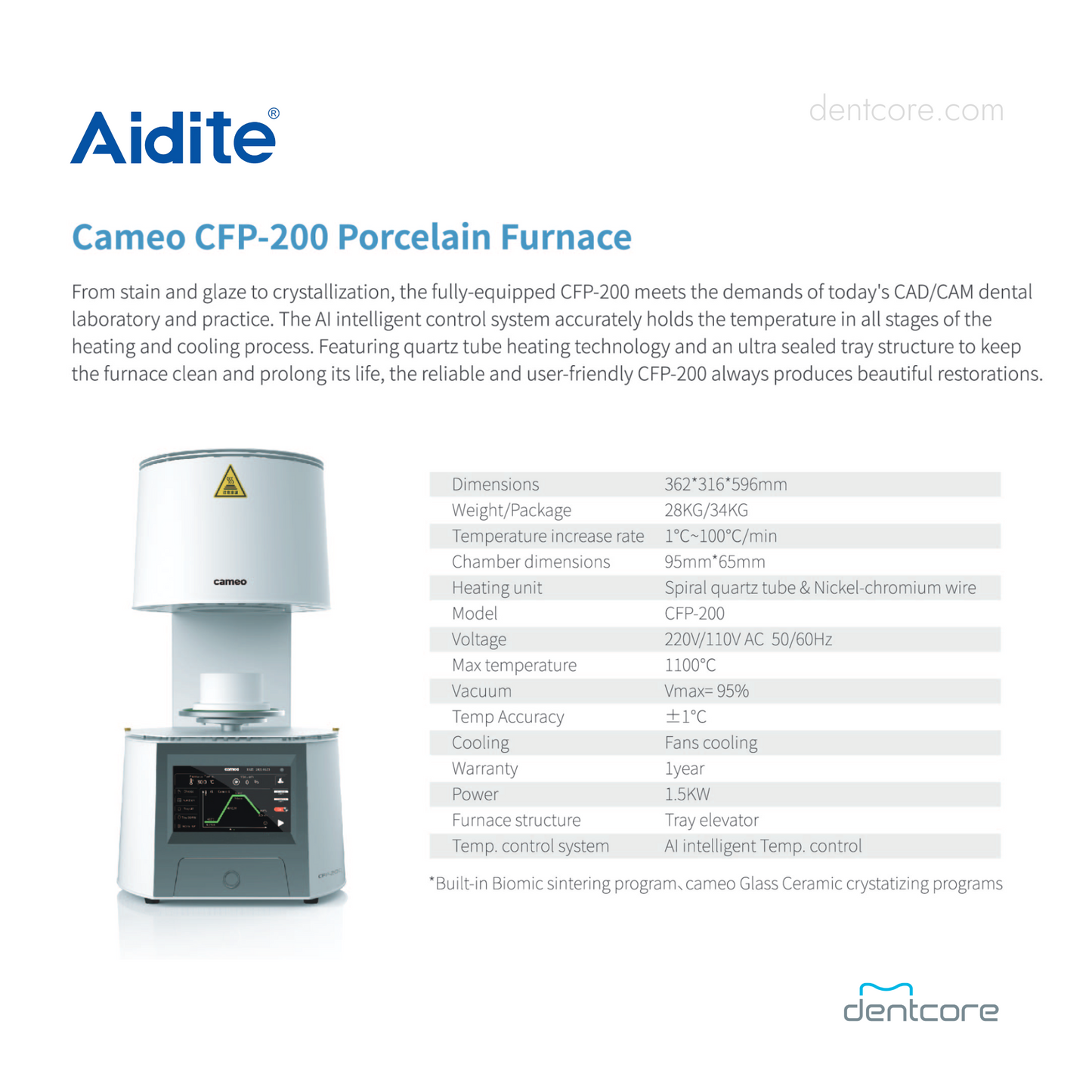 CFP-200 Aidite Cameo Porcelain Furnace