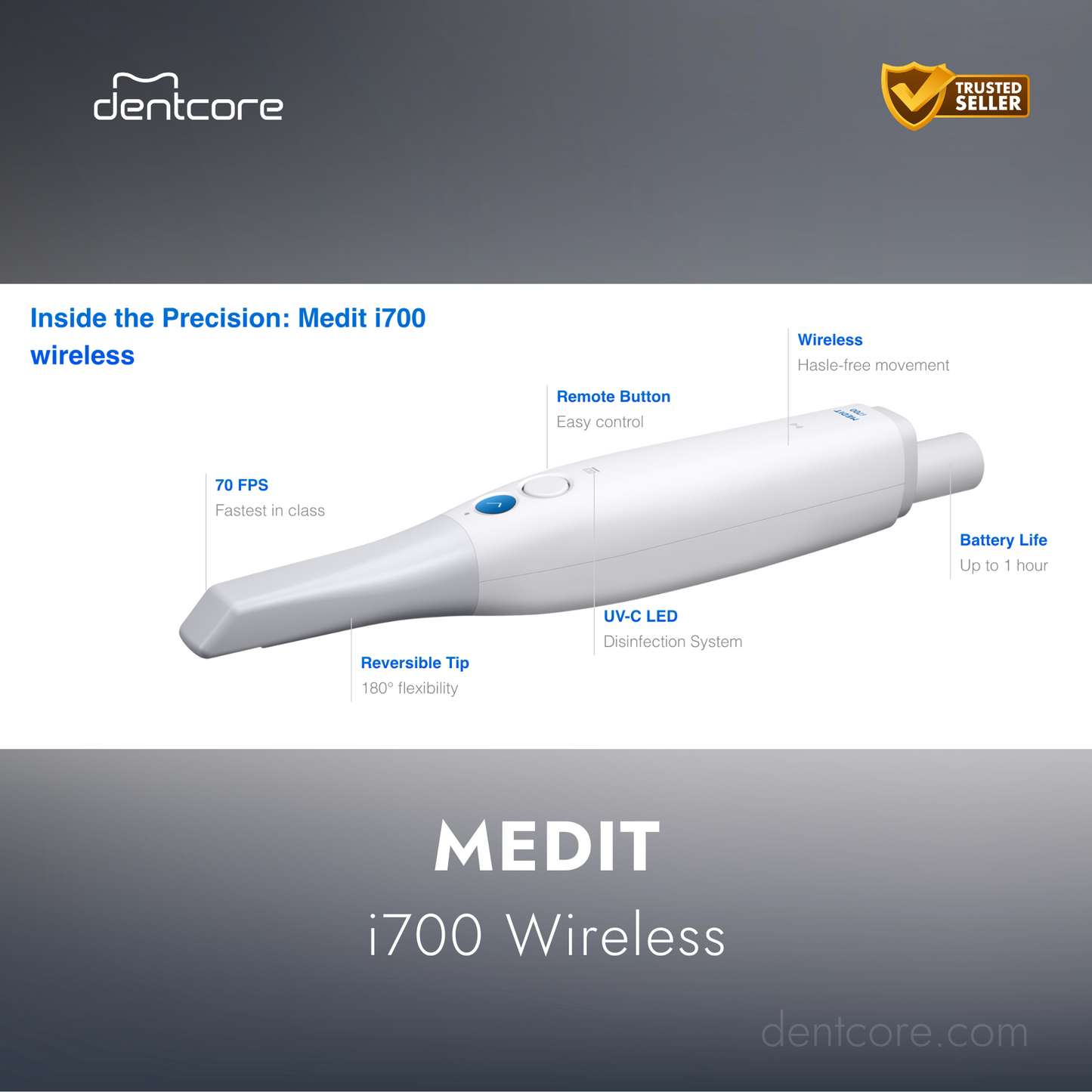 MEDIT i700W Wireless Intraoral Scanner